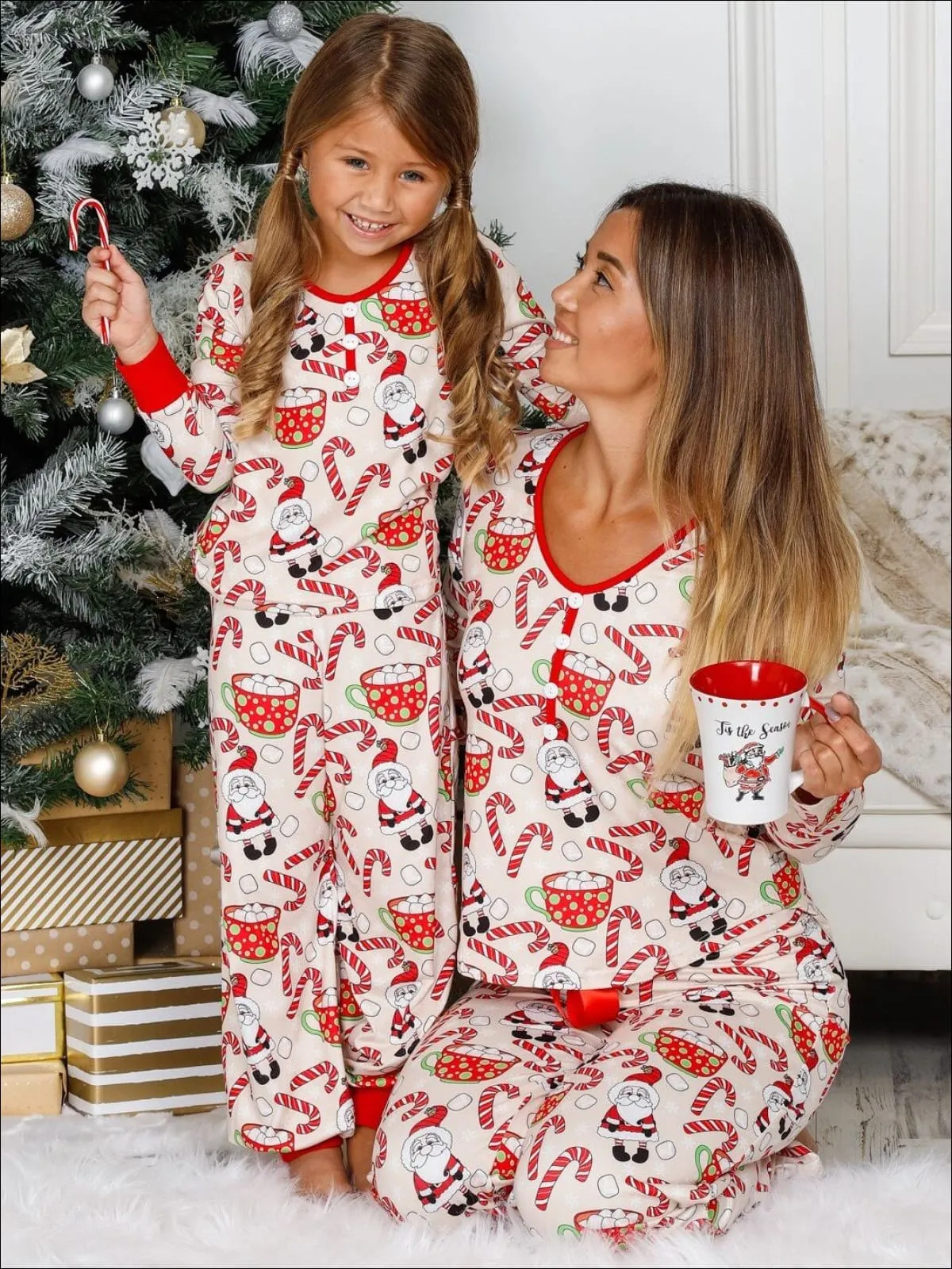 Mommy and Me Marshmallow Cocoa Pajama Set