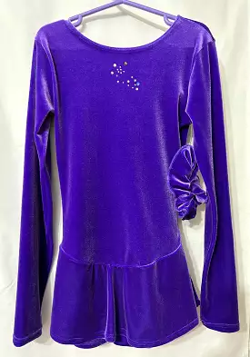 Mondor 29097 Youth 12-14 Purple Velvet Skate Dress