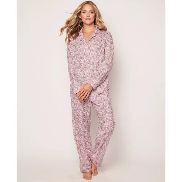 Petite Plume Women's Pajama Set, Fleurs de Rose