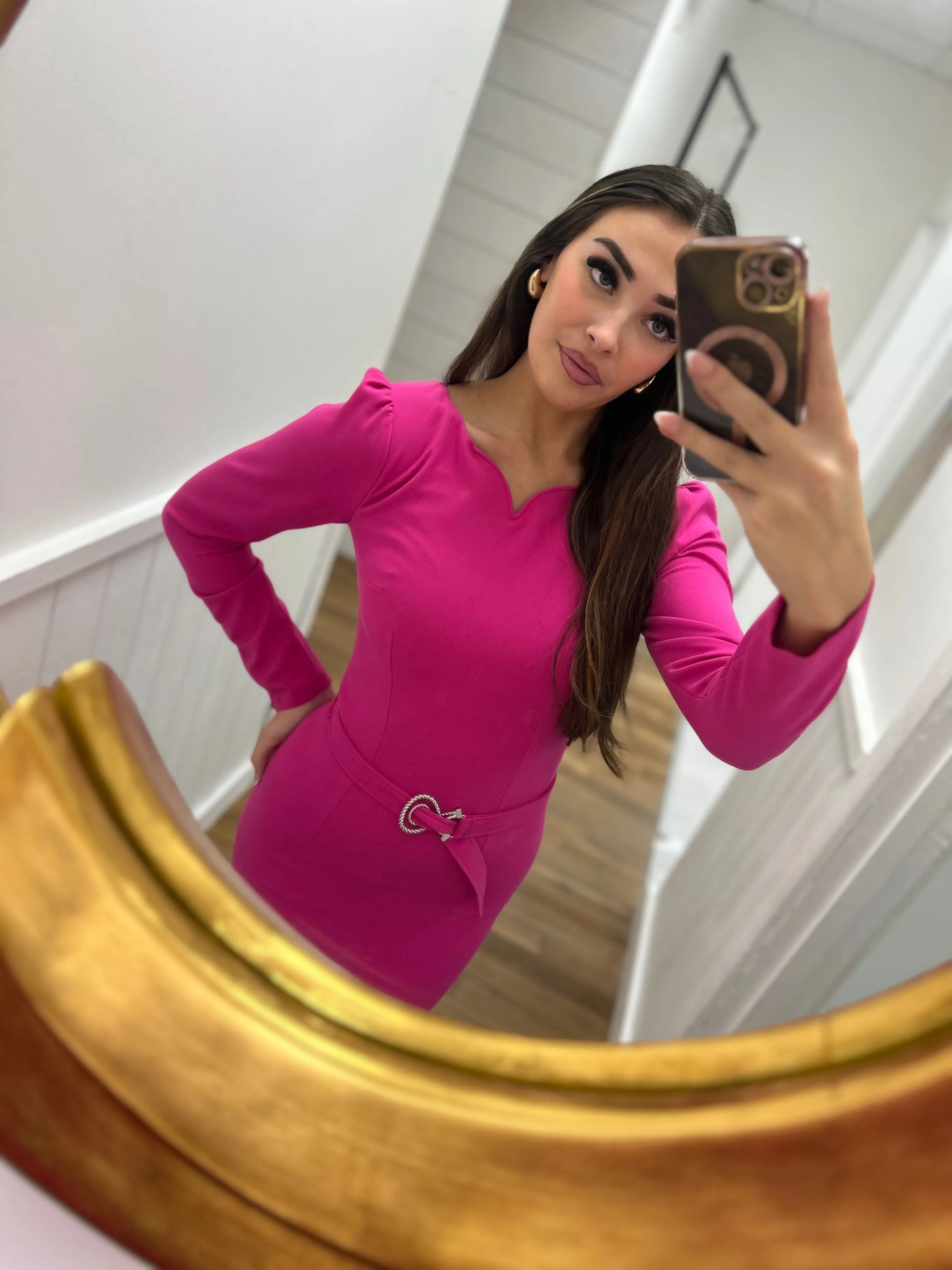 Pink pencil dress