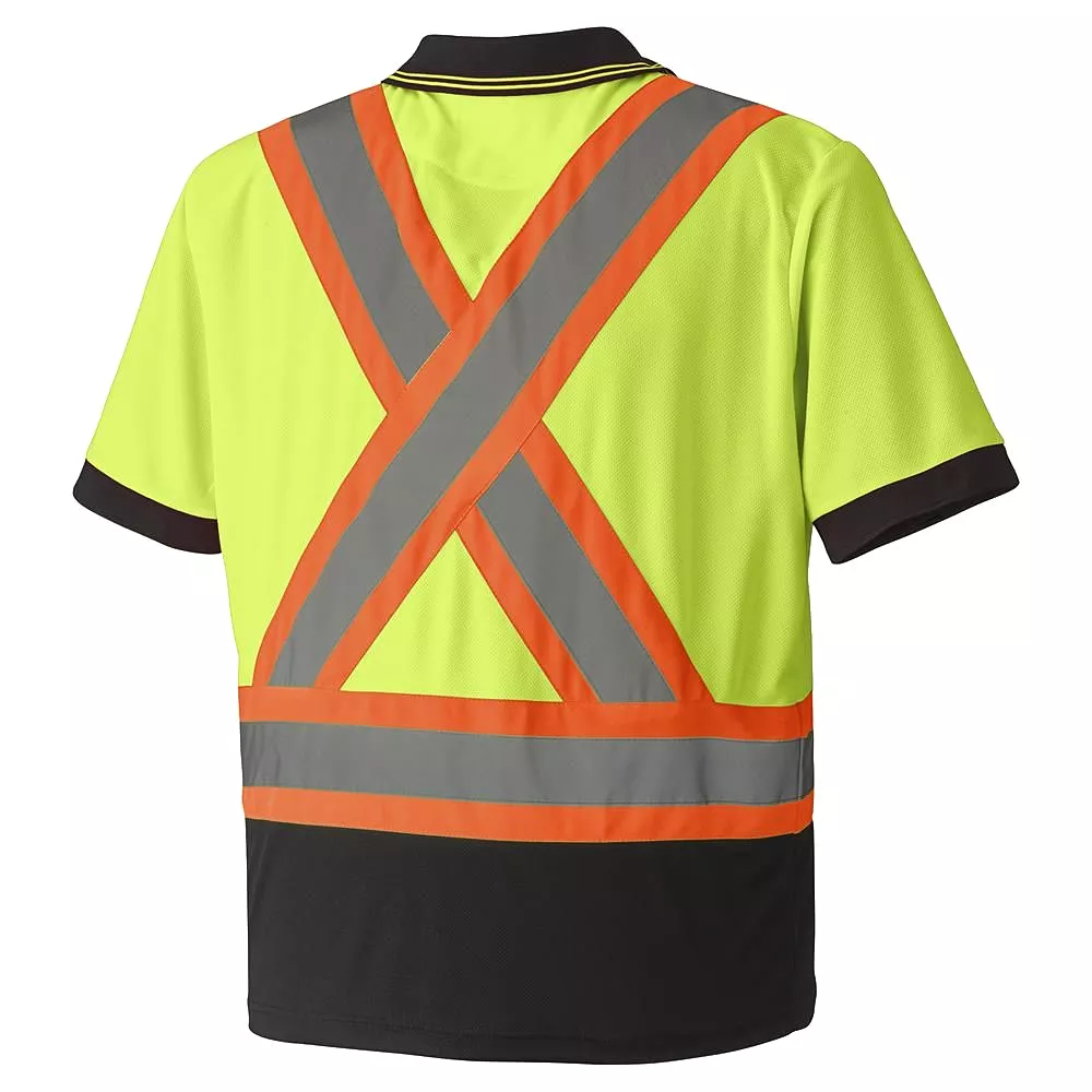 Pioneer Men's Hi-Vis Short Sleeve Polo Work Shirt 6987 - Yellow