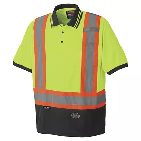 Pioneer Men's Hi-Vis Short Sleeve Polo Work Shirt 6987 - Yellow