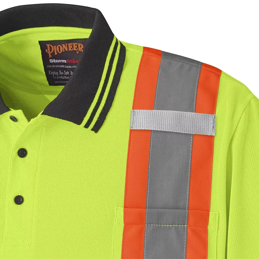 Pioneer Men's Hi-Vis Short Sleeve Polo Work Shirt 6987 - Yellow