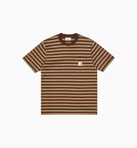 Scotty Stripe Pocket Tee Mens T-Shirt - Offroad Tanami