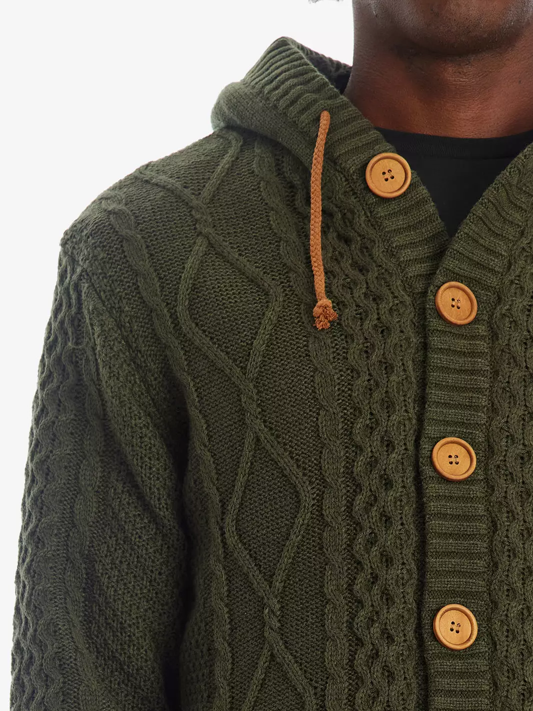 Sherpa Lined Cable Knit Cardigan