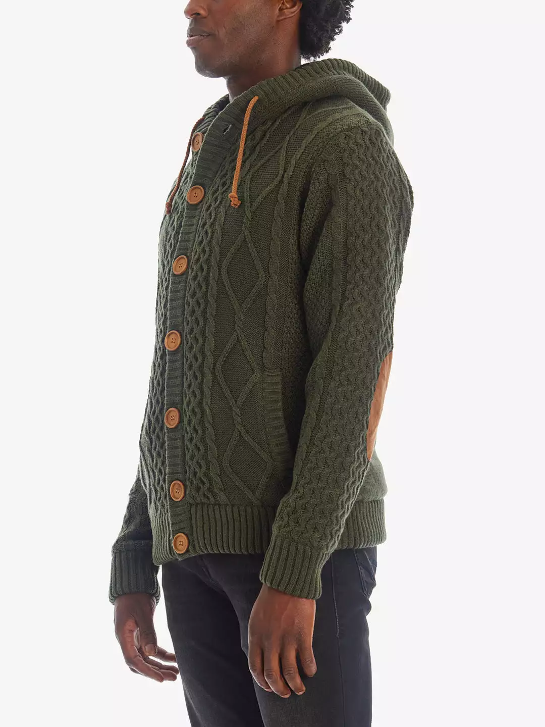 Sherpa Lined Cable Knit Cardigan