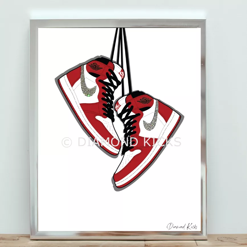 Sneaker Wall Art- AJ1 Red (Limited Edition)