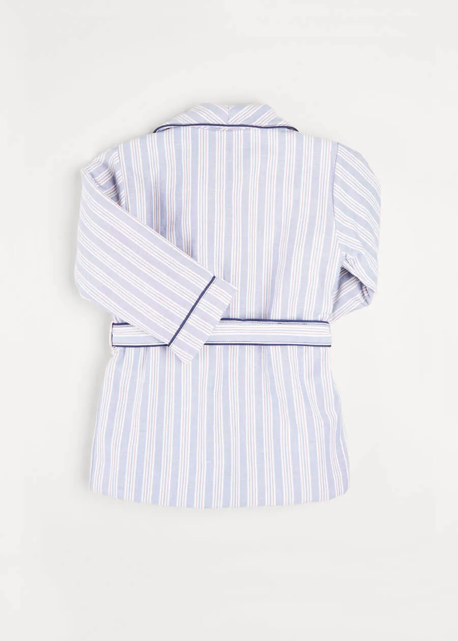 Striped Dressing Gown In Blue (2-10yrs)