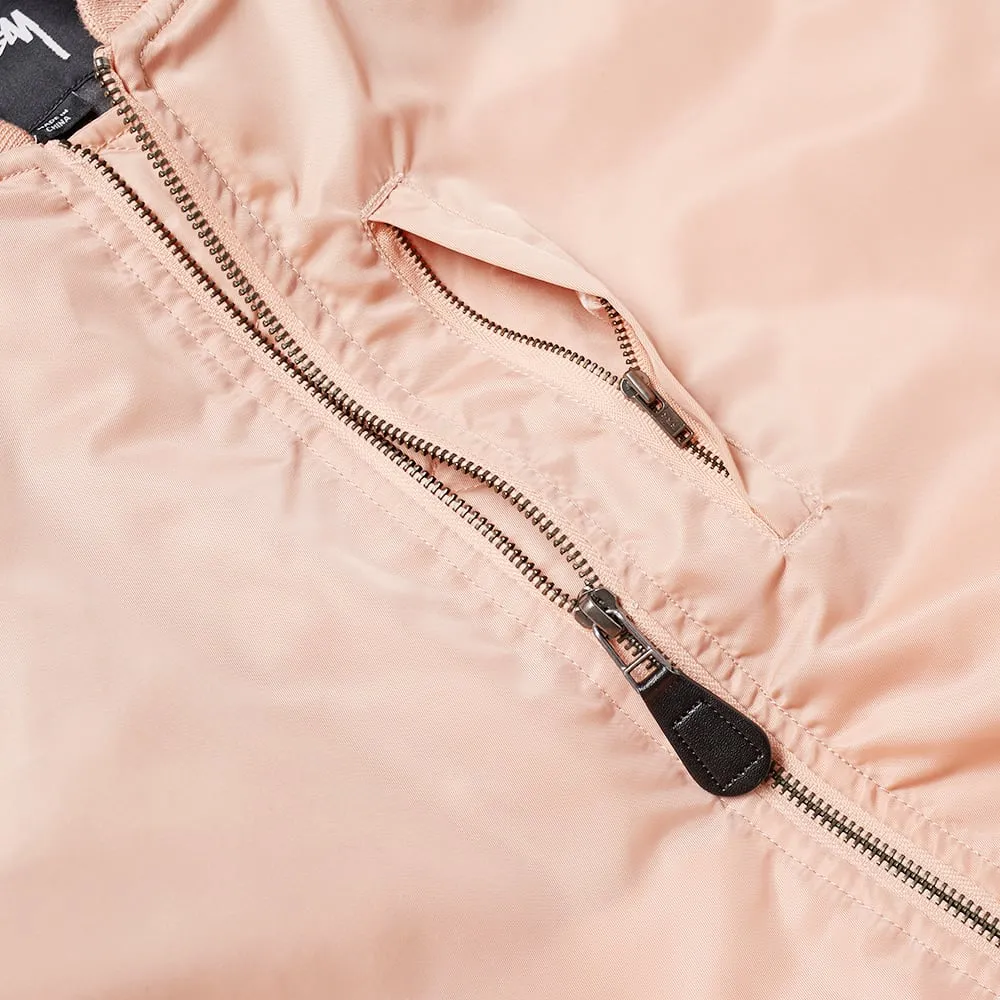 Stussy Flight Satin Bomber JacketPeach