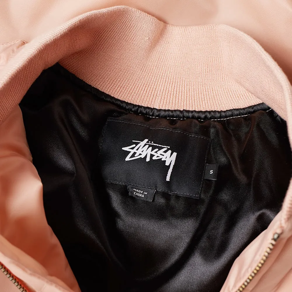 Stussy Flight Satin Bomber JacketPeach