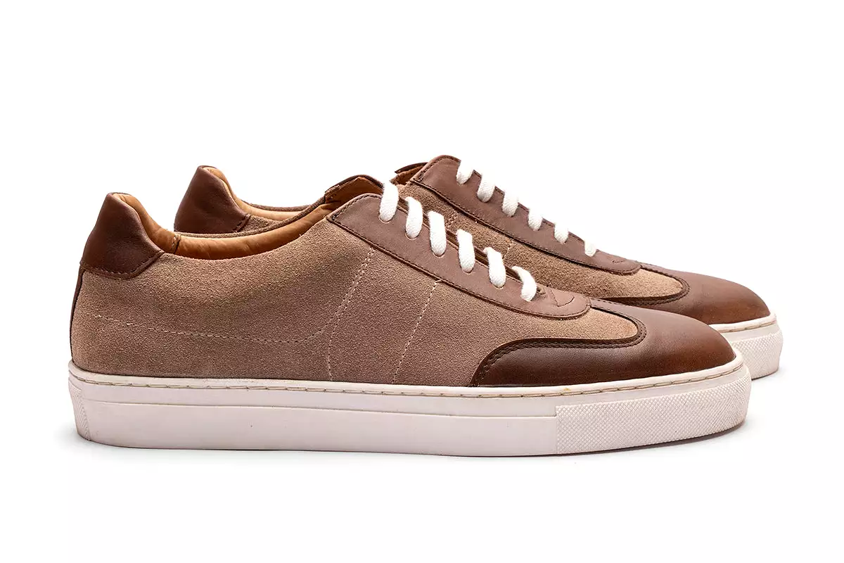 Suede & Smooth Leather combo Oxford Sneaker