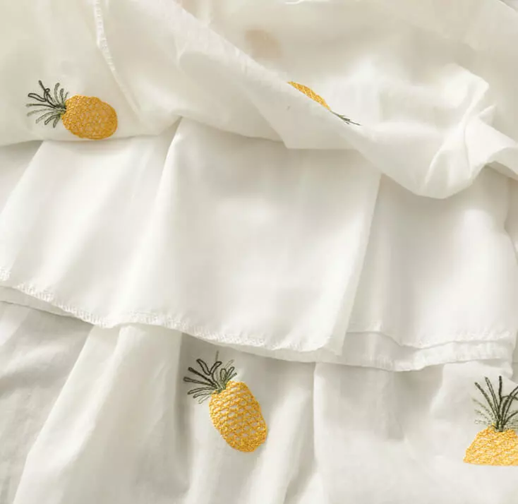 SWEET ''PINEAPPLE & STRAWBERRY & CHERRY'' EMBROIDERY DRESS BY61205