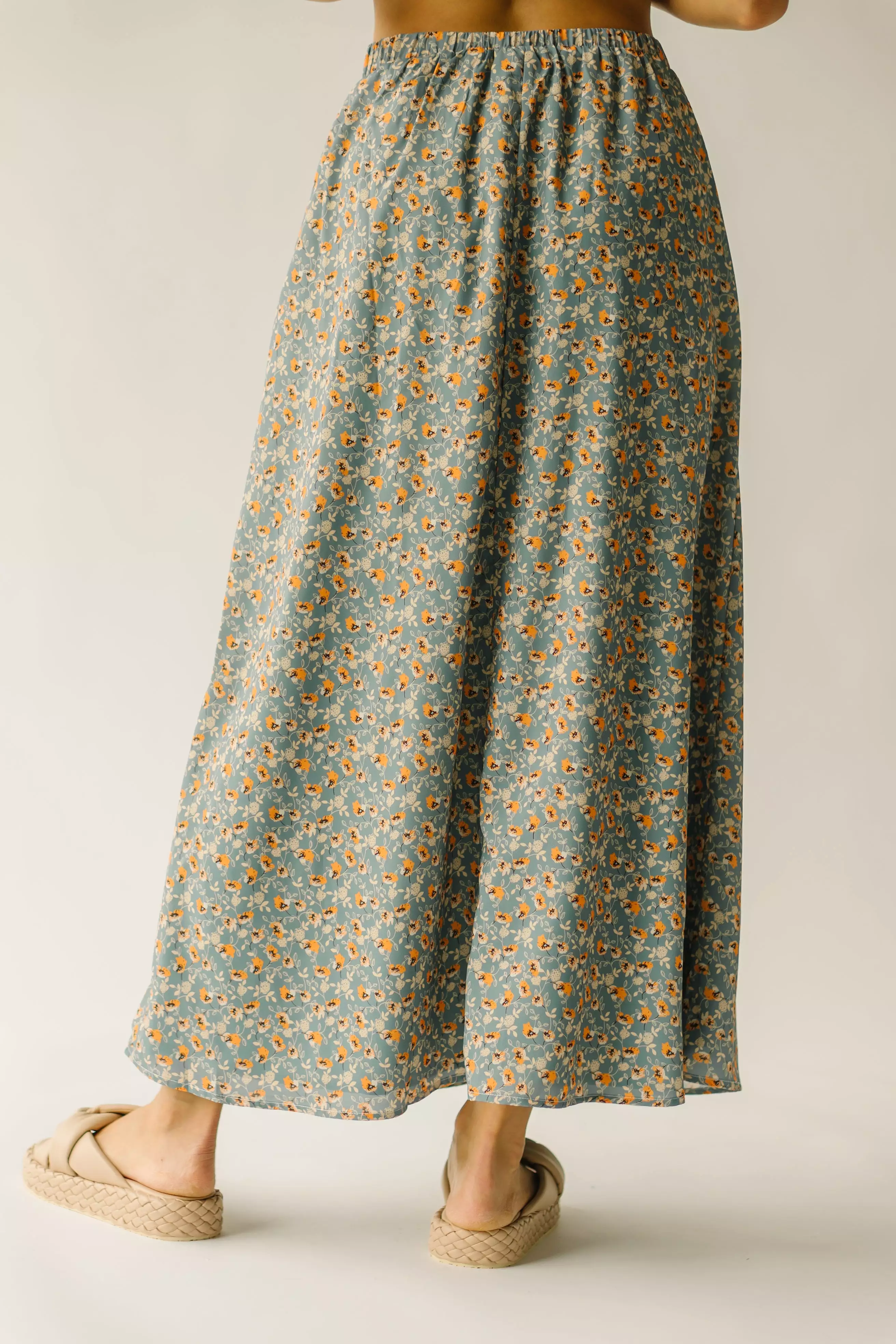 The Sargent Slip Skirt in Marigold Blossom