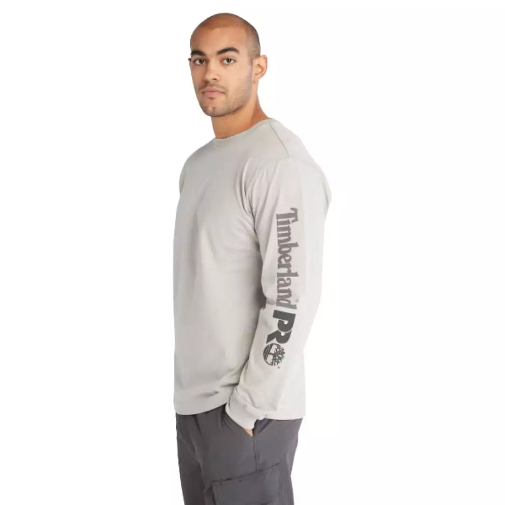 Timberland PRO Men's Core Logo Long-Sleeve T-Shirt - Grey