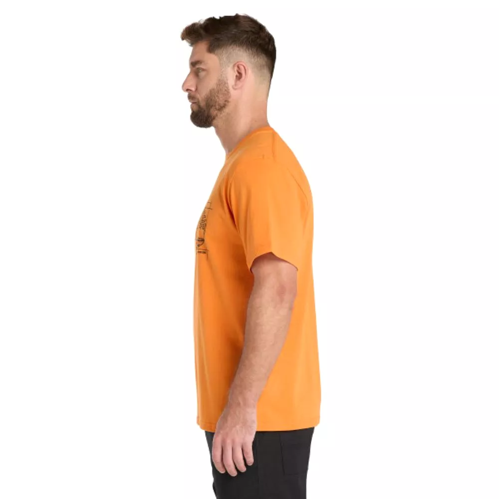 Timberland PRO Men's Short-Sleeve Innovation Pro Blueprint Work T-Shirt - Orange