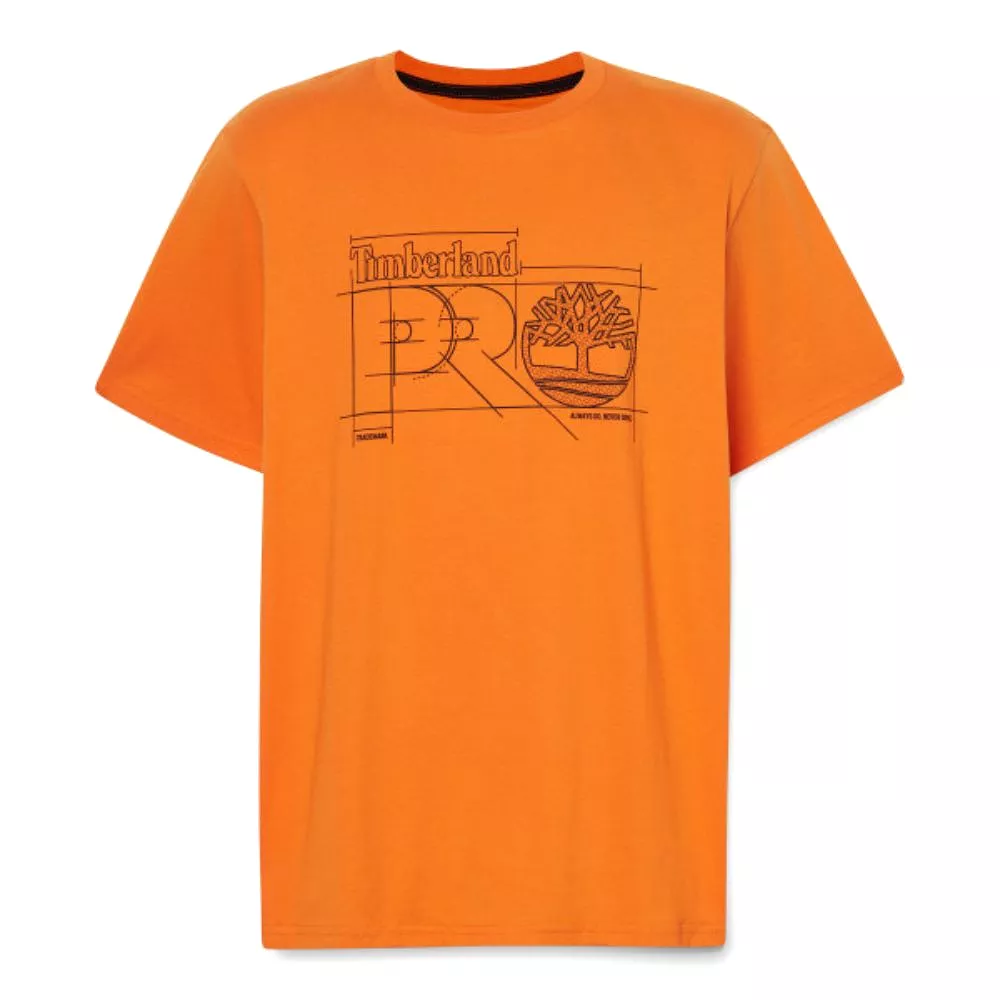 Timberland PRO Men's Short-Sleeve Innovation Pro Blueprint Work T-Shirt - Orange