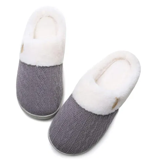 Tiosebon Unisex Memory Foam Soft Cotton Slippers