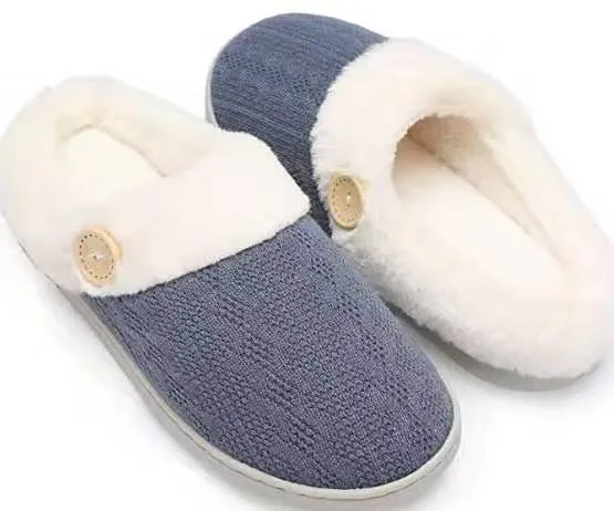 Tiosebon Unisex Memory Foam Soft Cotton Slippers