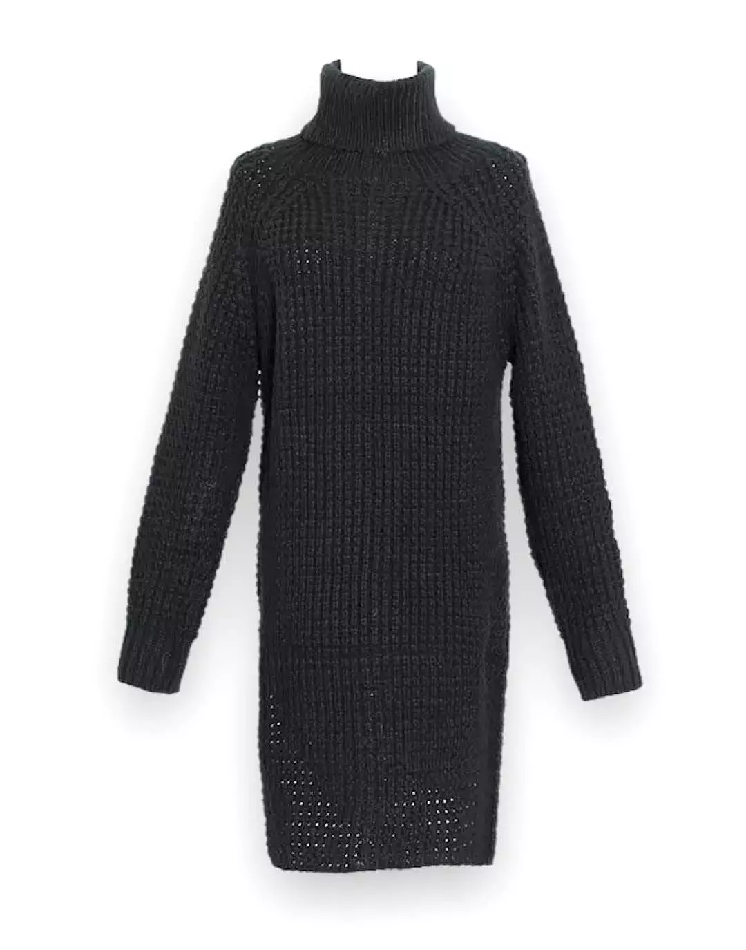 Turtleneck Knitted Sweater Dress