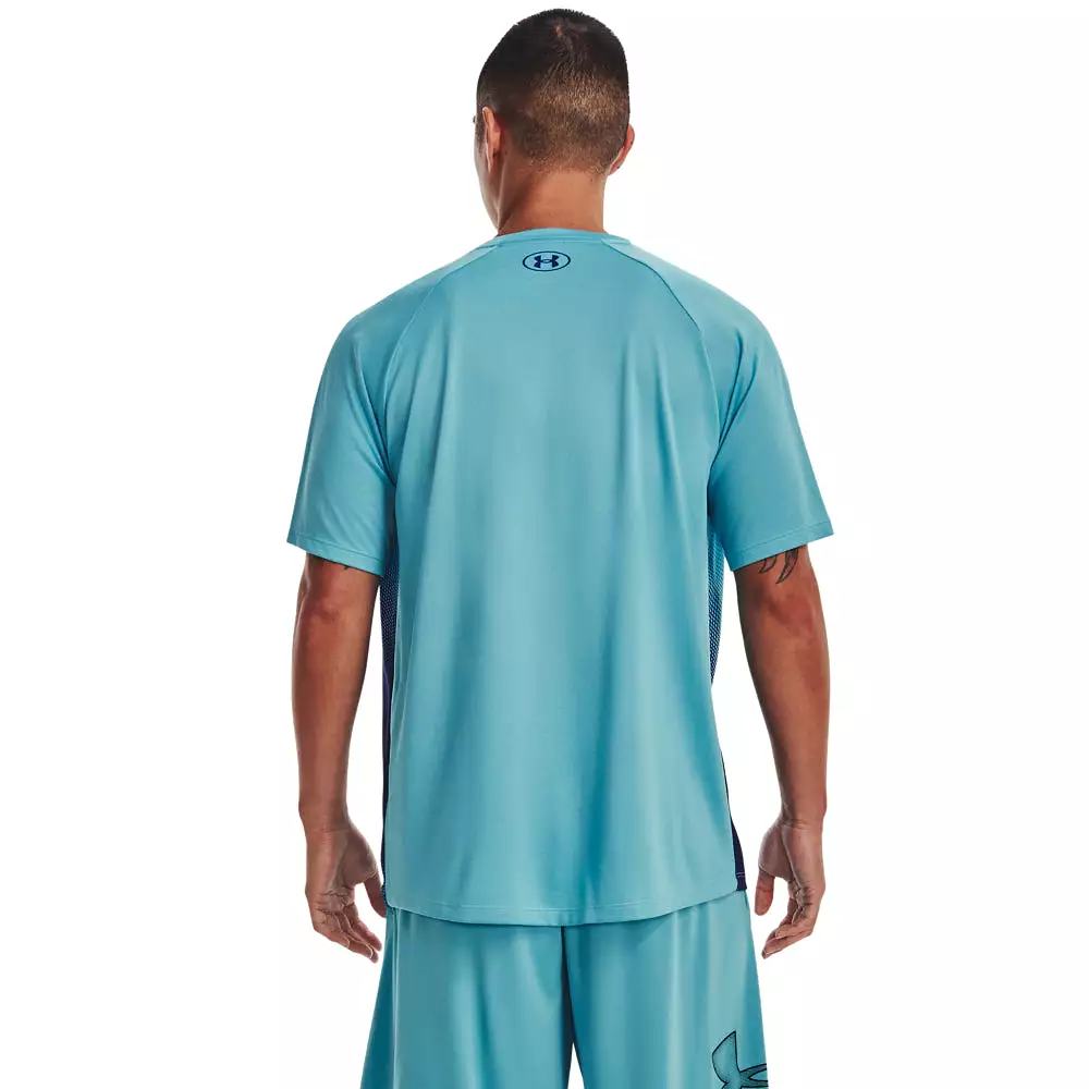 'Under Armour' Men's Tech Fade T-Shirt - Glacier Blue