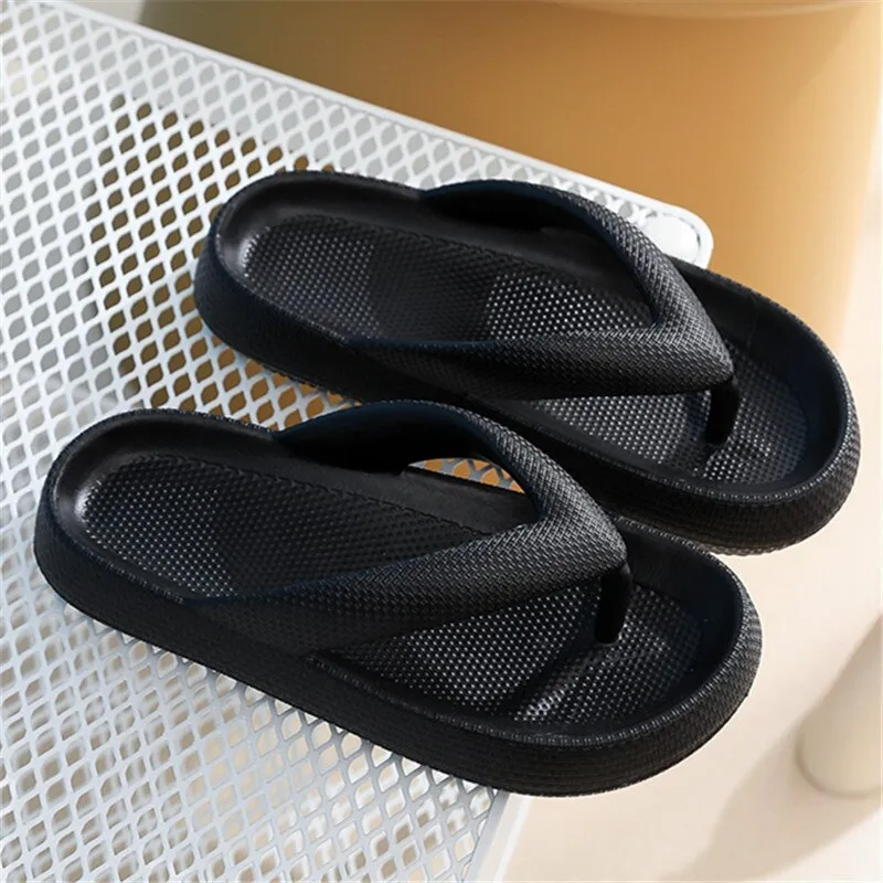 Unisex Summer Concise Style Solid Pattern Outdoor Flip Flop Slippers