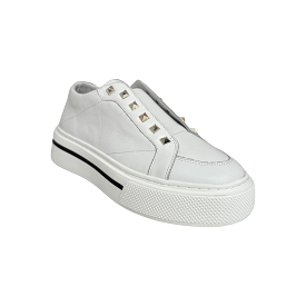 Vino White/Metallic Stud Sneaker