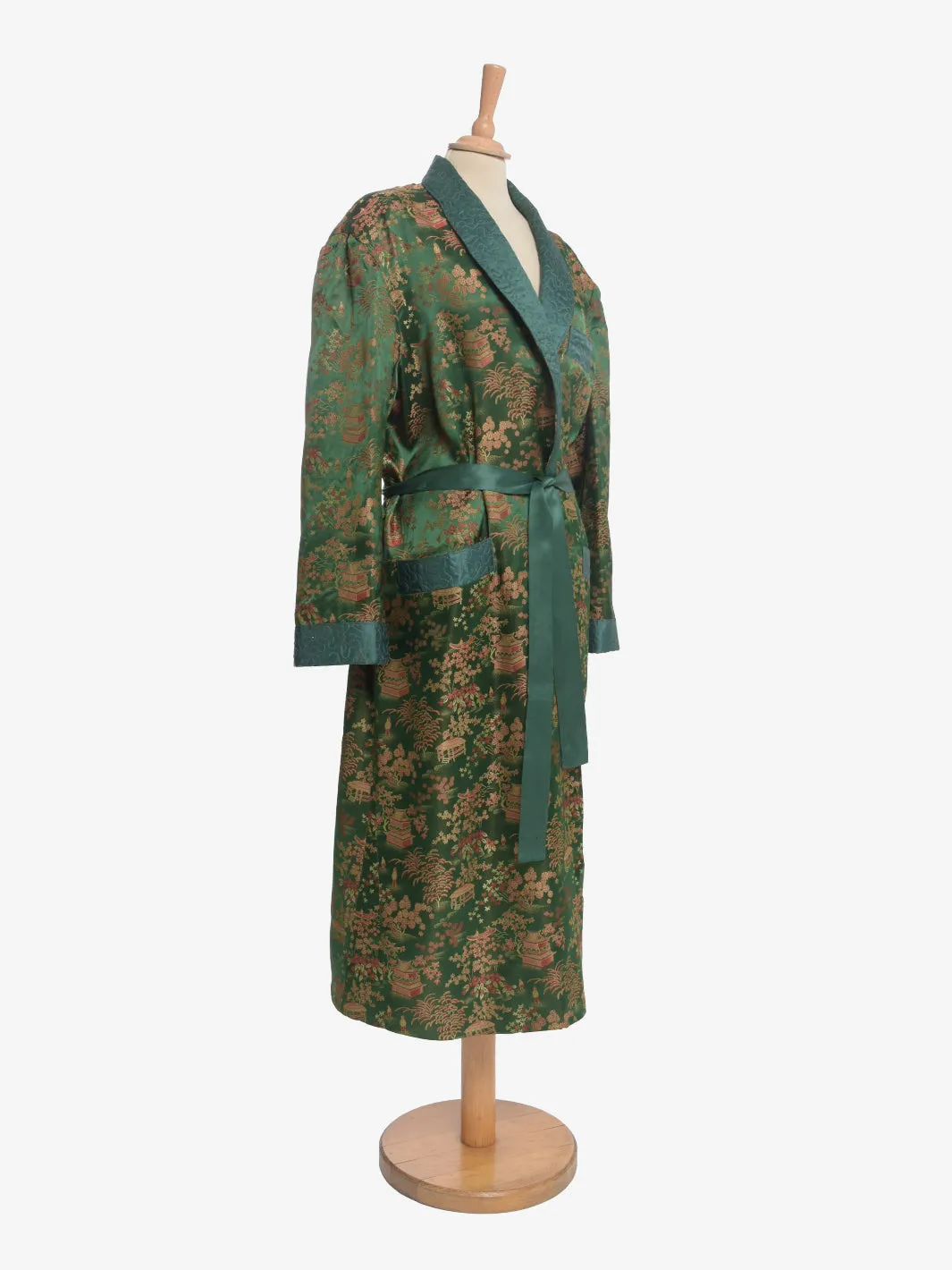 Vintage Chinese Print Fabric Robe - '60