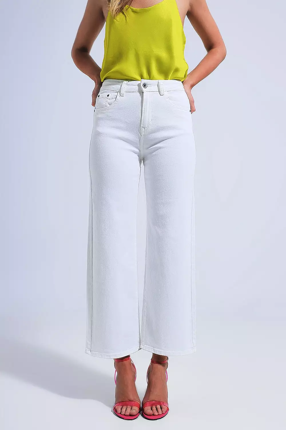 Wide Leg Jeans in White