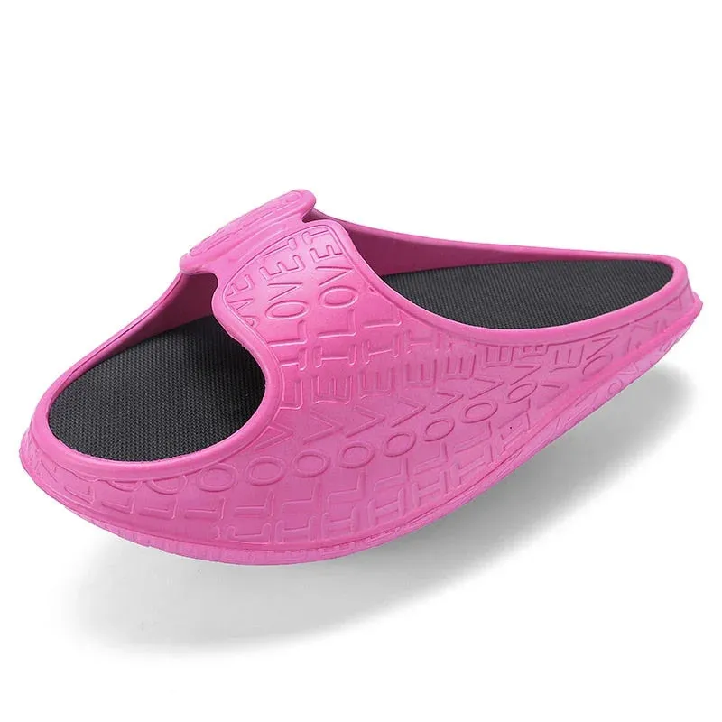 Women's Summer Style Solid Color Slide Slippers for Outdoor and Fitness