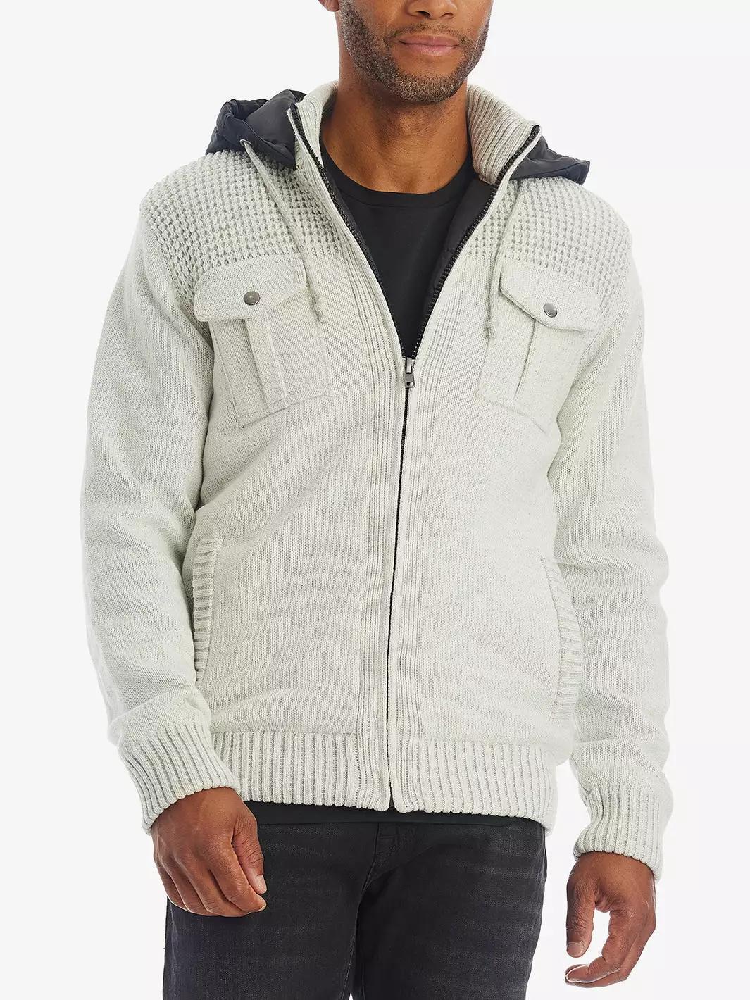 Zip Up Hood Sweater